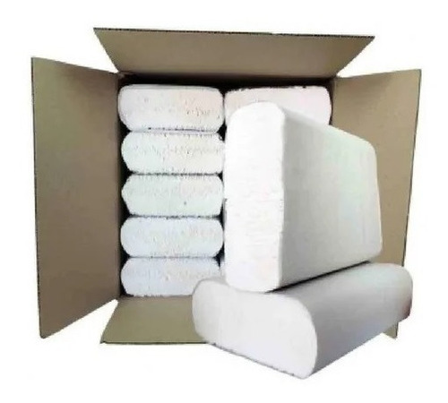 10 Cajas Toalla Intercalada Blanca Premium 20x24cm