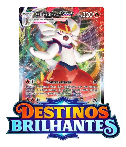 Carta Pokemon Original Copag Cinderace Vmax - Destinos Brilhantes