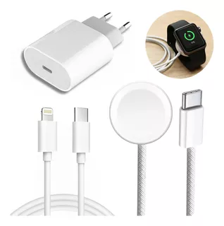 Kit Carregador Para Relógio Apple Watch Series 9 8 7 6 5 4 3