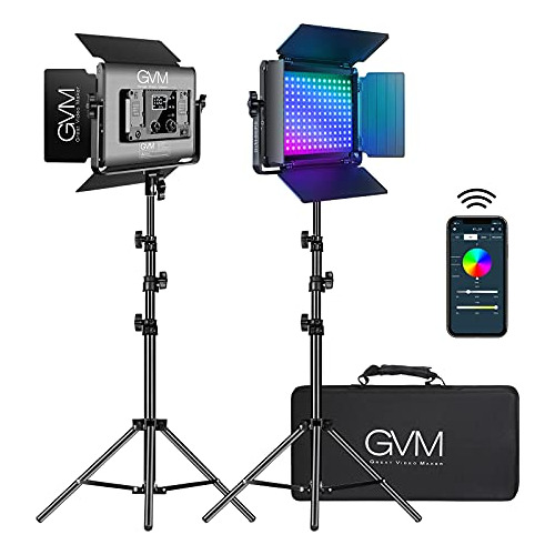 Luz De Vídeo Led Gvm Rgb Con Kits De Iluminación, 680rs 50w