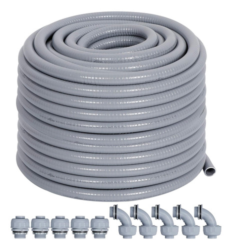 Conduit Liquitight 100 Ft Y Kit De 10 Piezas De Conecto...