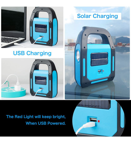 Linterna De Camping Led Cob Recargable Por Usb De 3 Pulgadas