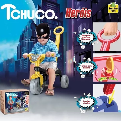 Triciclo Samba Toys Velotrol Triciclo Infantil, Motoca, Tchuco Heróis, Moto  Infantil, Velocípede, Mini Veículos, Spider Man