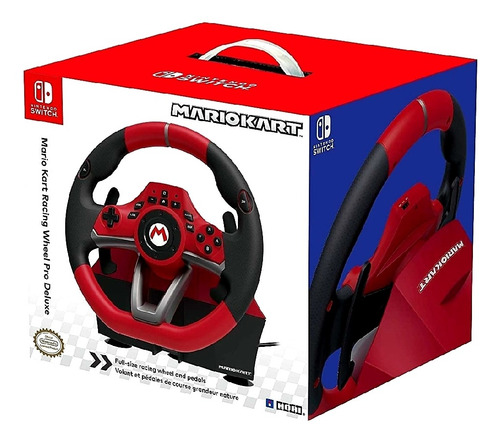 Volante Nintendo Switch Mario Kart Deluxe HoriPad Pedales