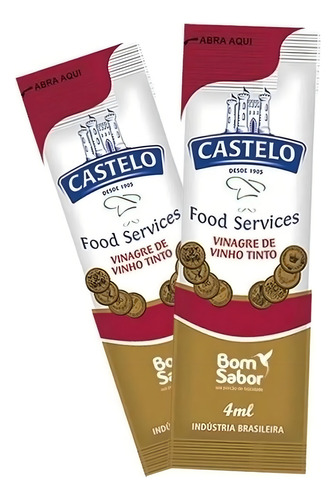 Vinagre Em SachĂȘ Bom Sabor Castelo Caixa Com 200 Un De 4ml