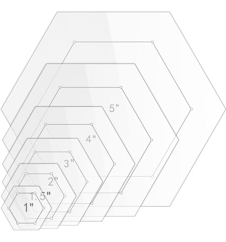 6 Plantilla Hexagonal Para Acolchar 1 2 3 4 5 Margen