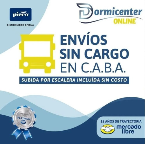 Imagen 6 de 7 de Base Sommier 2 Plazas 190 X 140 Tapizada En Ecocuero Cuotas