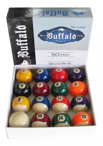 Jogo de Bola Buffalo numerada faixada (com 16 bolas) - 54 mm