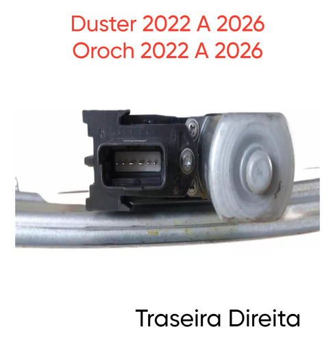 Máquina Vidro Elétrico Com Motor Duster-oroch Tras.direita