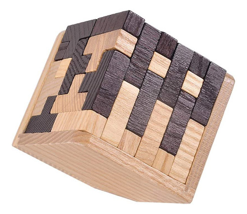 Kingou Wooden Brain Puzzle Cube 3d Brain Teaser Puzzles 54 P