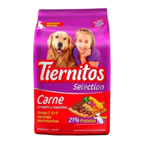 Tiernitos X 8kg Adultos Sabor Carne, Cereales Y Vegetales 