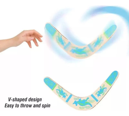 Ta Boomerang En Forma De V Juguetes Voladores De Madera 3pcs