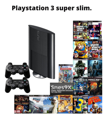 Imagen 2 de 2 de Playstation 3 + 2 Joystick + Regalos 2 Años Garantia