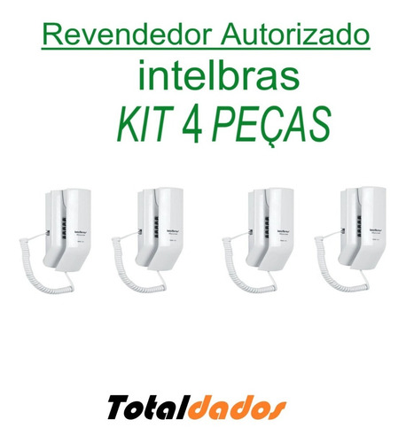 Imagem 1 de 5 de Kit 4 Interfone Telefone Para Apartamento Intelbras Tdmi 300