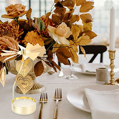 Candelabro Giratorio Navidad Corazón Amor Decoración Velas B