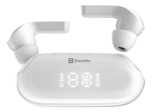 Audífonos Tw Bluetooth Lcd Blanco Xtrememac