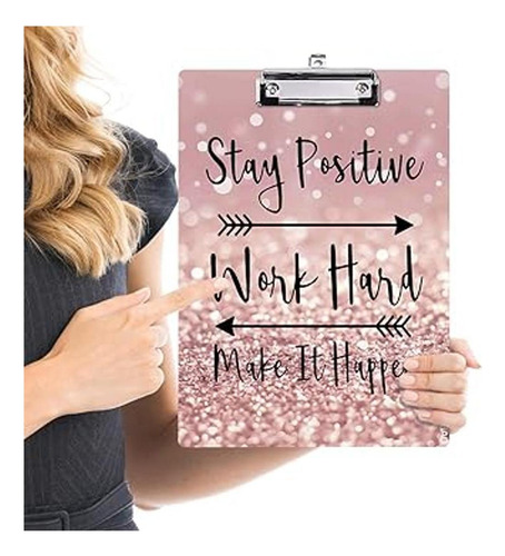 Fvbao Portapapeles Decorativo Con Texto En Inglés Stay