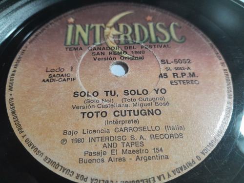 Simple - Toto Cutugno - Sólo Tú, Solo Yo (2 Versiones)