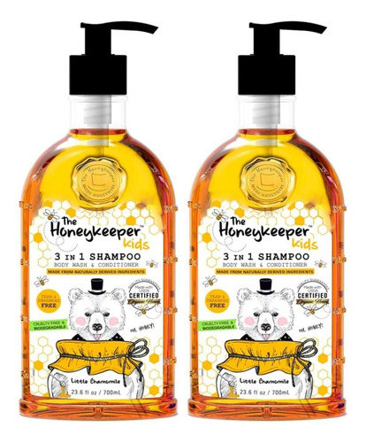 Kit 2 Shampoo The Honey Keeper Baby Chamomile & Honey 700ml