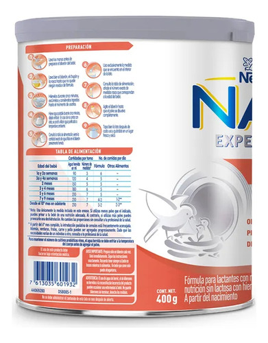 Nan Sin Lactosa 400g X 2 - Kit Doble De Fórmula