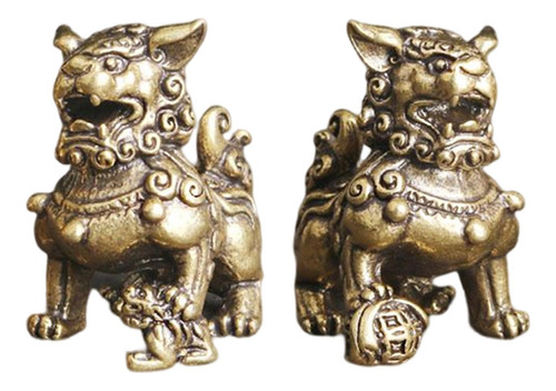 Estatua Dorado, León De La , Decoración Feng Shui, Figura