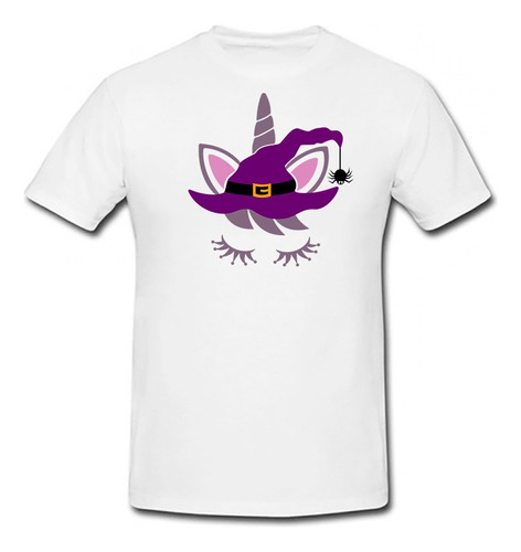 Playera Unisex Sombrero De Bruja Unicornio