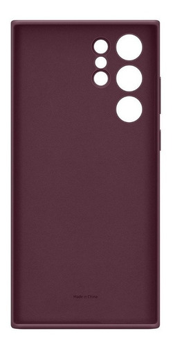 Case Samsung Silicone Cover Para Galaxy S22 Ultra Borgoña