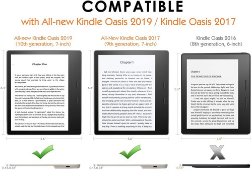 Imagen 2 de 9 de Funda Moko Para Kindle Oasis 9na Y 10ma Generacion Factura A