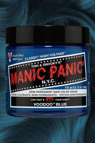 Tinte En Crema Semipermanente Manic Panic Voodoo Blue118ml