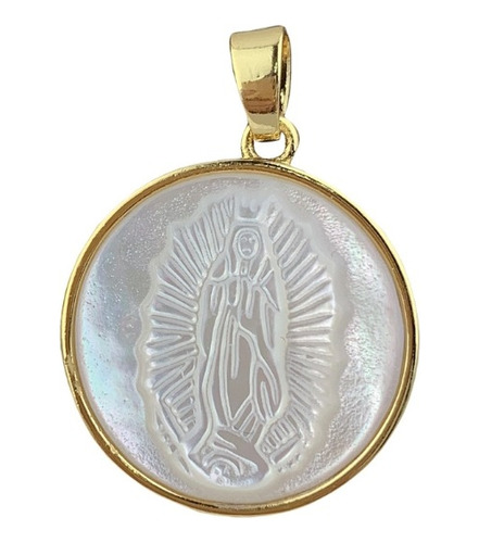 Collar Fashion Mother Con Medalla Redonda De La Virgen María