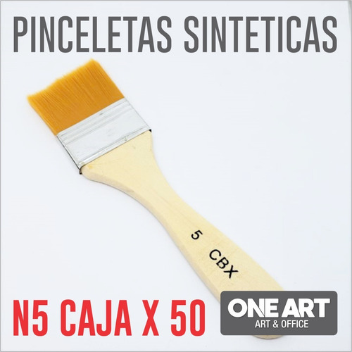 Pinceleta Sintetica Cbx Acrilico Oleo Barnices N5 Caja X 50