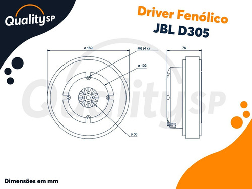 Driver Jbl Selenium D305 75w Rms 8 Ohms