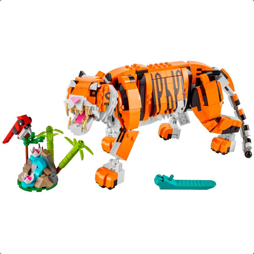 Lego 3 Em 1 Tigre Majestoso Blocos De Montar Creator 755 Pç