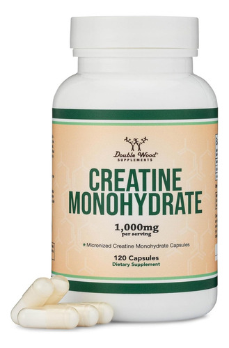 Double Wood Creatine Monohydrate Creatina 120 Caps Sabor Sin Sabor