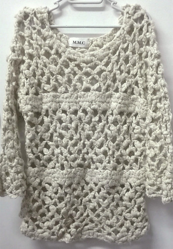 Sweaters En Lana Gruesa Con Mangas Oxford Talle M/l Nuevo 