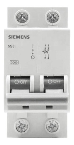 Disjuntor Bipolar In 25a Curva C 5sj1 225-7mb Siemens