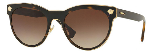 Lentes De Sol Versace De Dama Ve2198 1252/13 Café Degradado