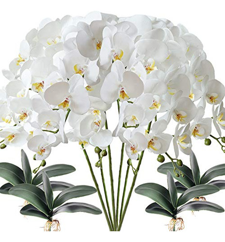 Fagushome 6 Piezas De Flores De Phalaenopsis Artificiales Co