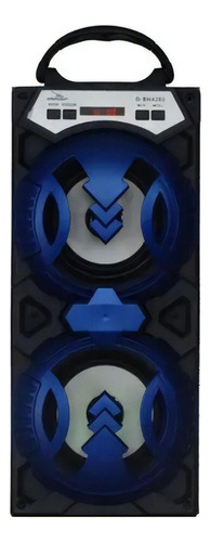 Caixa De Som Bluetooth Radiodifusão D-bh4203 Azul Grasep
