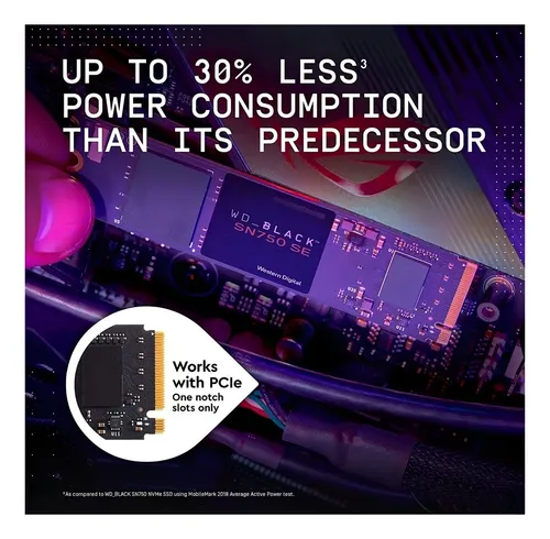 Wd_black 500 Gb Sn750 Se Nvme Ssd Interno Para Jogos - Gen4