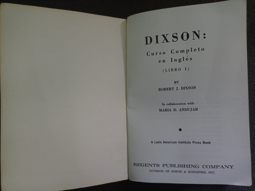 Curso Completo En Inglés - Robert J. Dixson Libro 1