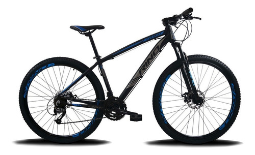 Bicicleta Aro 29 27v Rino Everest - Alivio 1.0 K7 + Trava Cor Preto/azul Tamanho Do Quadro 15