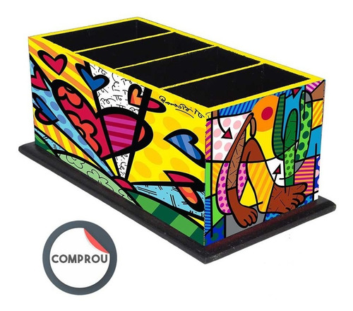 Imagem 2 de 3 de Porta Controle Remoto Romero Britto + Brinde - Promoção M.9
