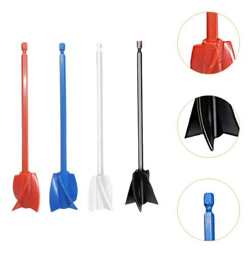 3 X 4 Uds Paletas Mezcladoras Agitadores De Pintura Multi