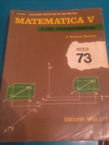 Libro Matematica V. Usado