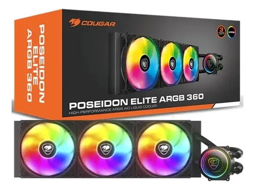 Water Cooler Cougar Poseidon Elite ARGB Preto 360