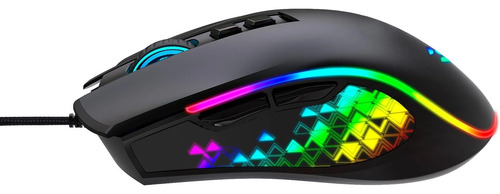 Mouse New Vickers 8000 Dpi Rgb 6 Botões New Edition Preto Preto
