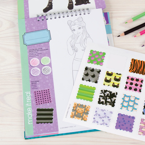 Cuaderno De Bocetos De Moda Para Niñas Con Calcomanías