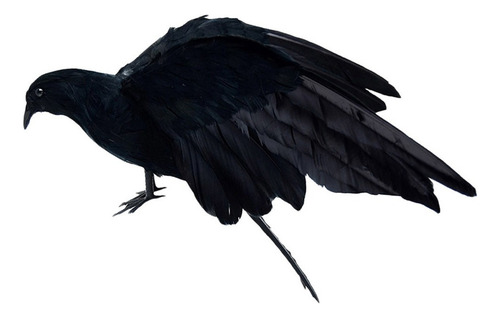 Cuervo Emplumado Realista Aves Decorativas Cuervo Estatua