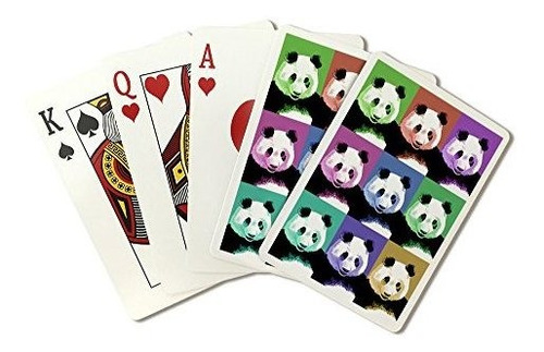 Juego De Cartas - Panda Pop Art, Visit The Zoo (playing Card